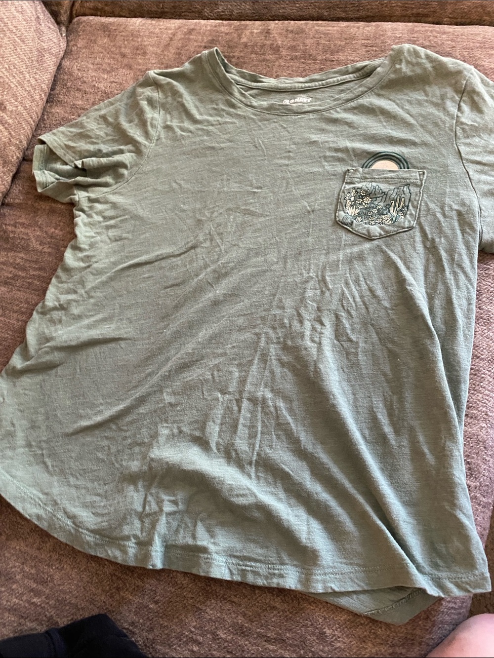 Old Navy Olive Green Short Sleeve Pocket Tee